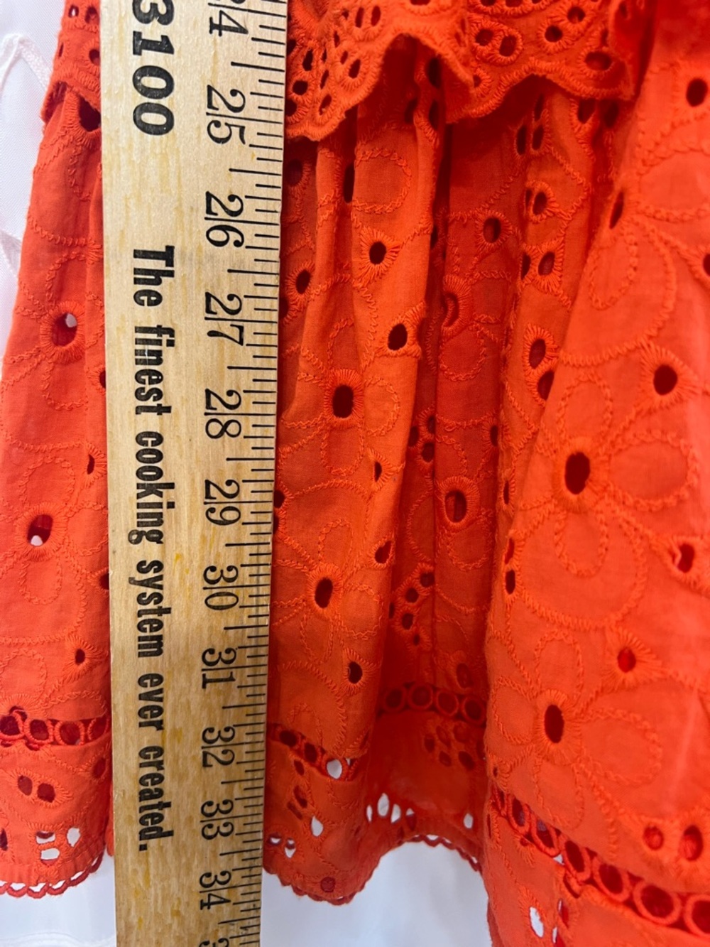 Zimmermann Marisol Eyelet Dress Tomato Orange Ruffle Lace Mini Dress Resort S - Picture 11 of 13